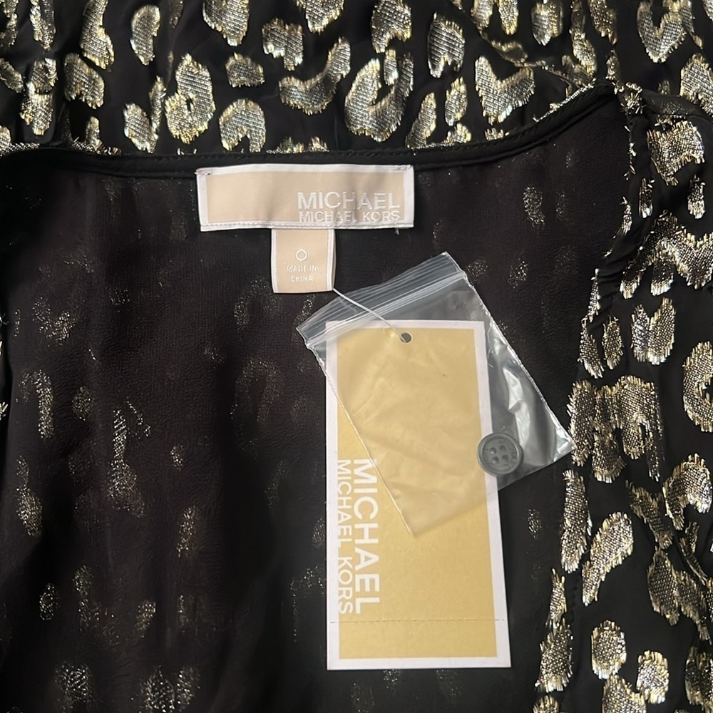 MICHAEL MICHAEL KORS Metallic Leopard Clip Jacquard Dress - Picture 7 of 8